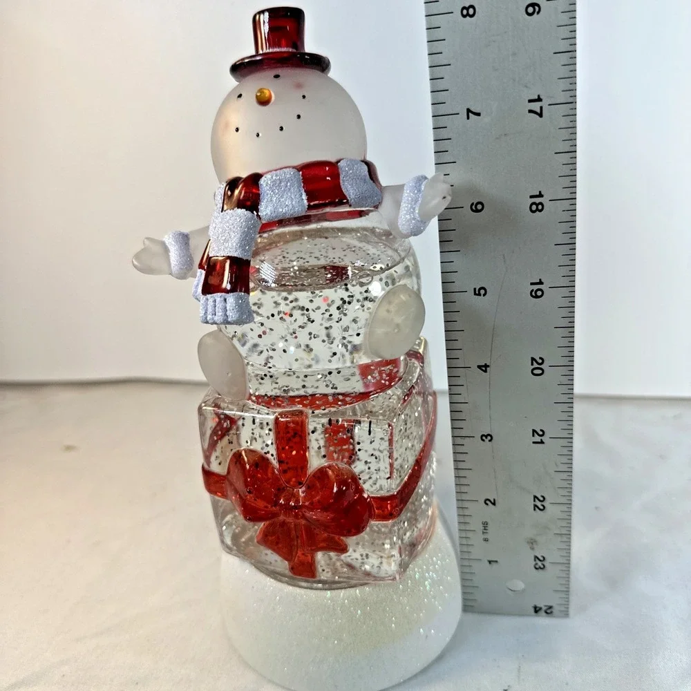 NAPCO LED Christmas Snowman Snow Globe Flying/Floating Glitter with light